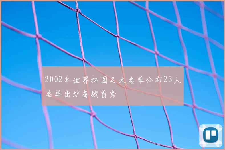 2002年世界杯国足大名单公布23人名单出炉备战首秀